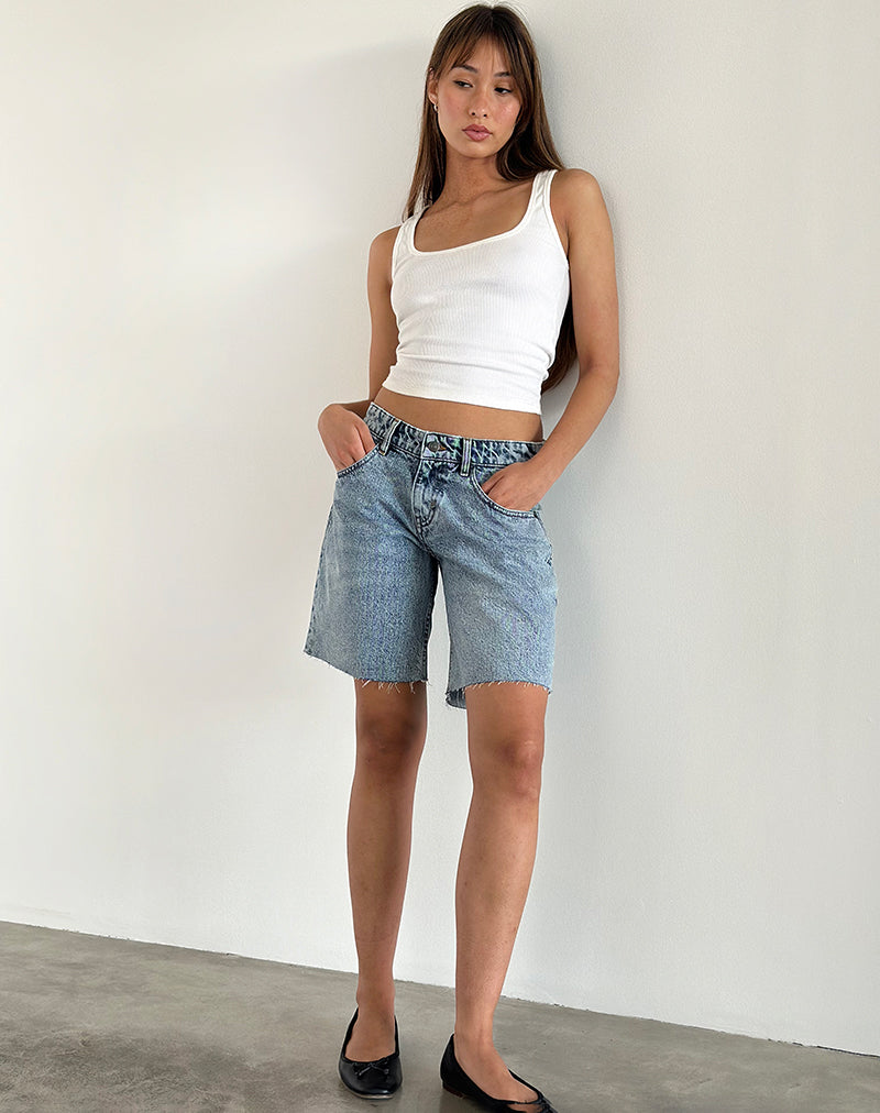 Afbeelding van Low Rise Roomy Shorts in Vintage Blue Wash