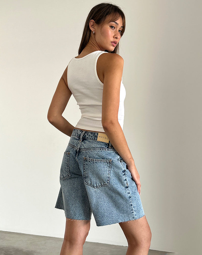 Afbeelding van Low Rise Roomy Shorts in Vintage Blue Wash