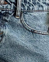 Vintage blauw wassen