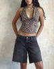 Afbeelding van Roomy Low Rise Jorts in Washed Black Grey