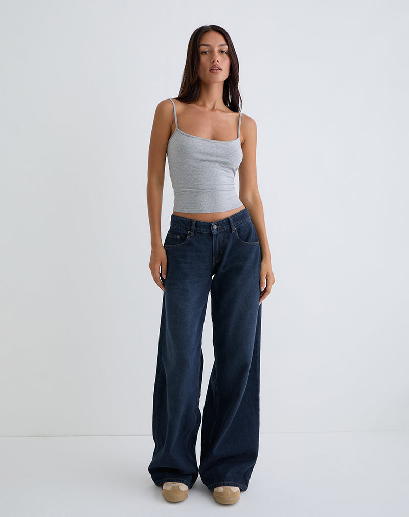 Lage Roomy Jeans in Smokey Blue