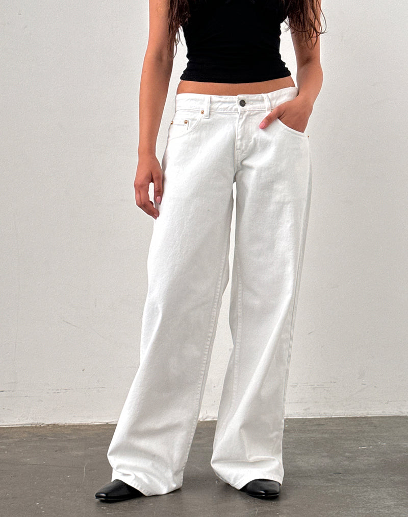 Afbeelding van Low Rise Roomy Jeans in Echt Wit