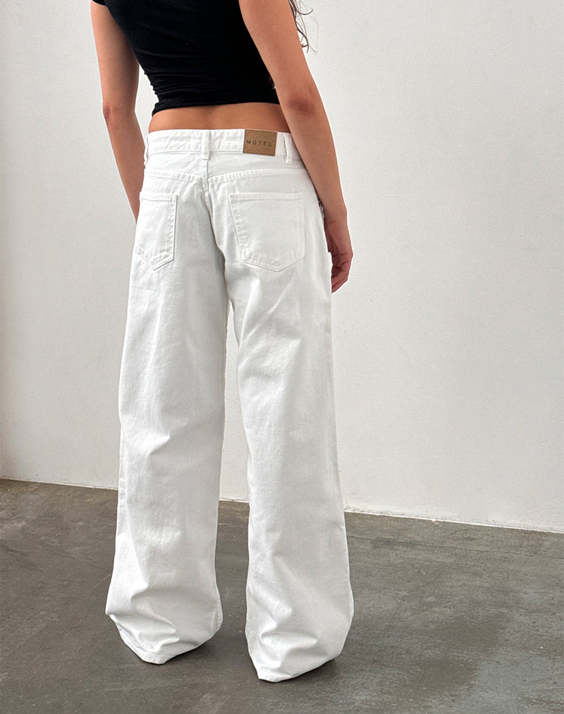 Afbeelding van Low Rise Roomy Jeans in Echt Wit