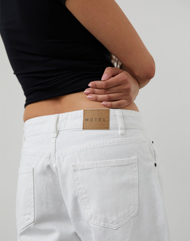 Afbeelding van Low Rise Roomy Jeans in Echt Wit