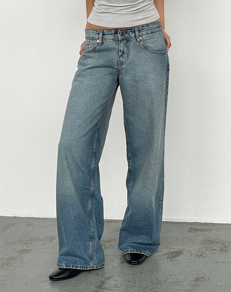 Lage Roomy Jeans in Vintage Bleach