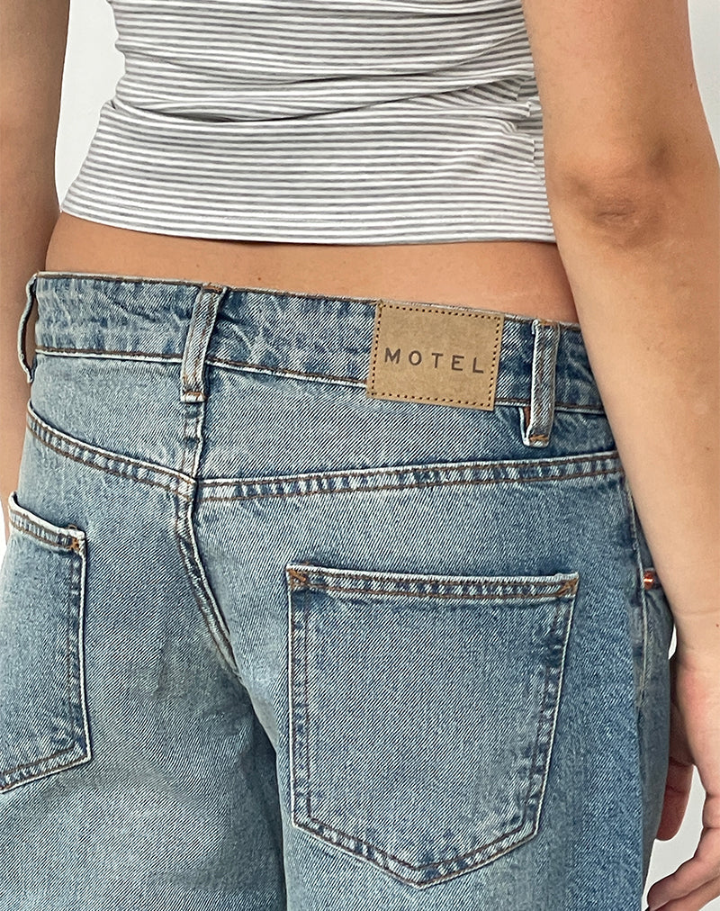 Lage Roomy Jeans in Vintage Bleach