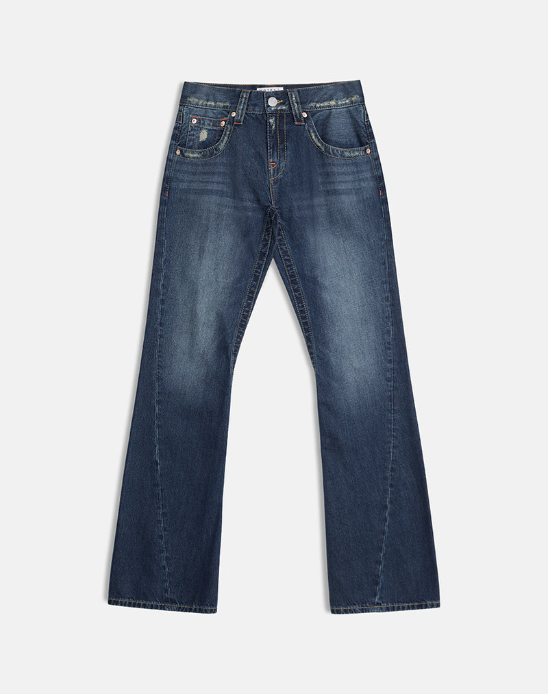 Afbeelding van Low Rise Twisted Seam Jeans In Mid Blue Tint