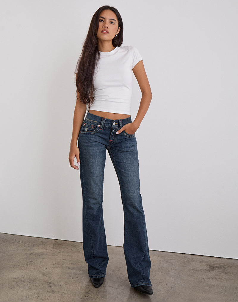 Afbeelding van Low Rise Twisted Seam Jeans In Mid Blue Tint