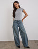 Afbeelding van Low Slung Roomy Jeans in Vintage Blauwgroen