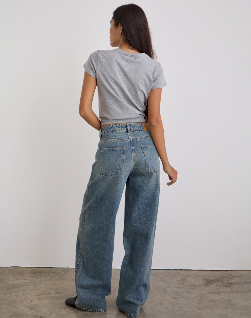 Afbeelding van Low Slung Roomy Jeans in Vintage Blauwgroen