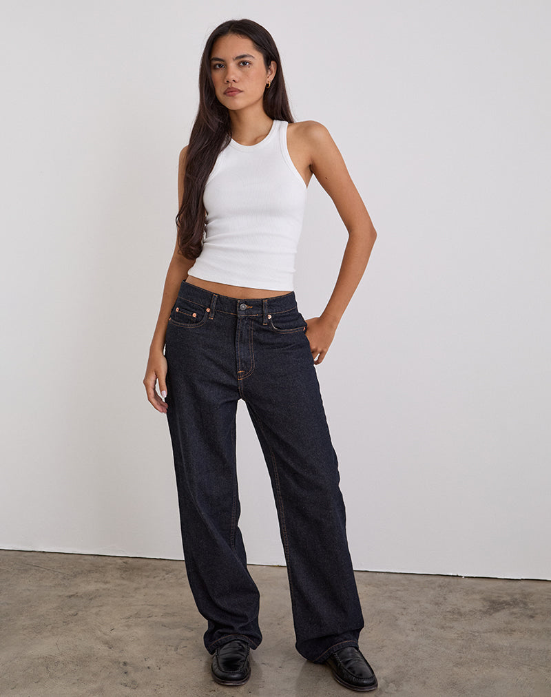 Afbeelding van Low Slung Slim Parallel Jeans in Indigo