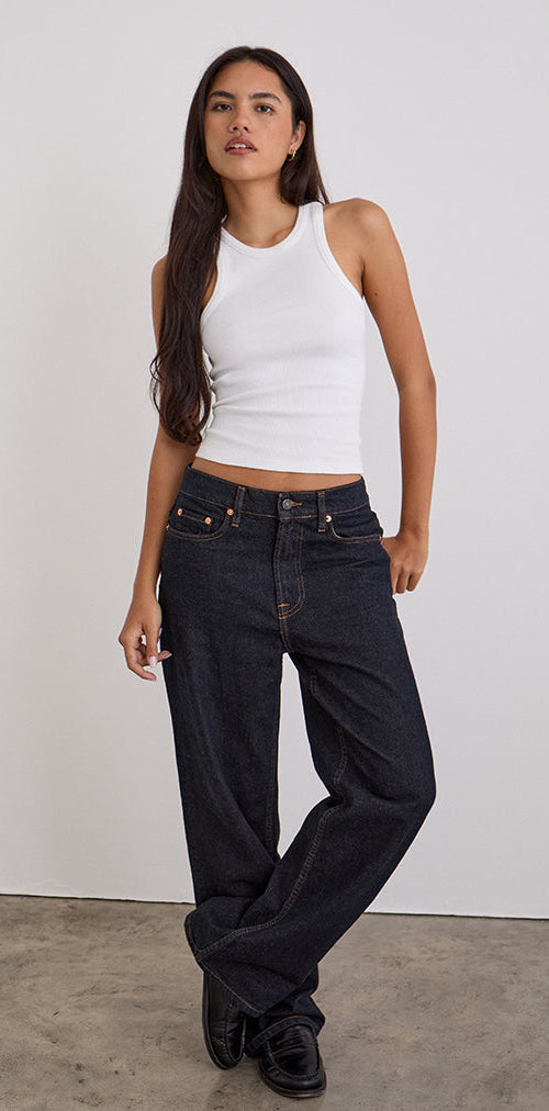 Afbeelding van Low Slung Slim Parallel Jeans in Indigo
