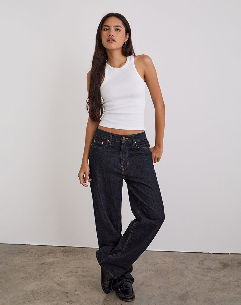 Afbeelding van Low Slung Slim Parallel Jeans in Indigo