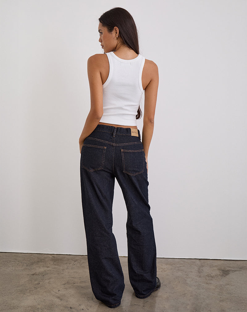 Afbeelding van Low Slung Slim Parallel Jeans in Indigo