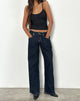 Afbeelding van Low Rise Parallel Jeans in Indigo met contrast naad
