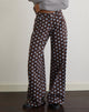Image of Low Rise Roomy Trouser in Mono Polka Brown