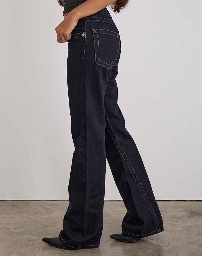 Afbeelding van Low Rise Twisted Seam Jeans in Rinse