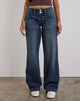 Afbeelding van Low Rise Relaxed Cargo Jeans in Mid Blue Tint
