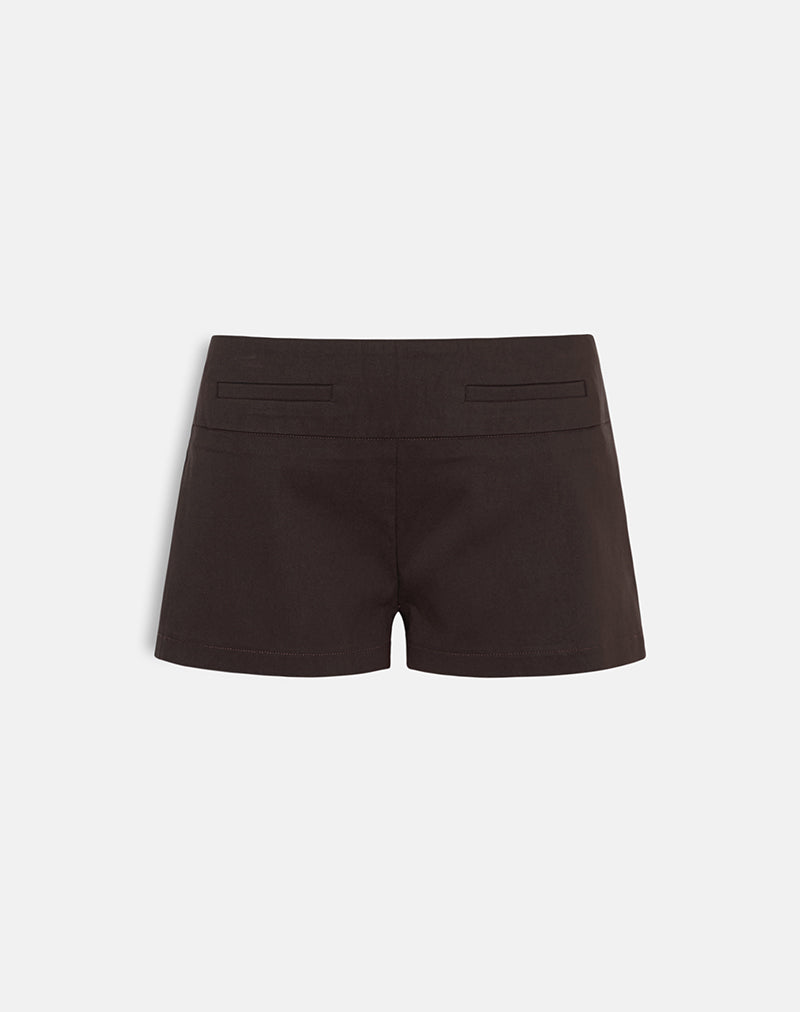 Afbeelding van Lucen Mini Short in Getailleerd Bruin