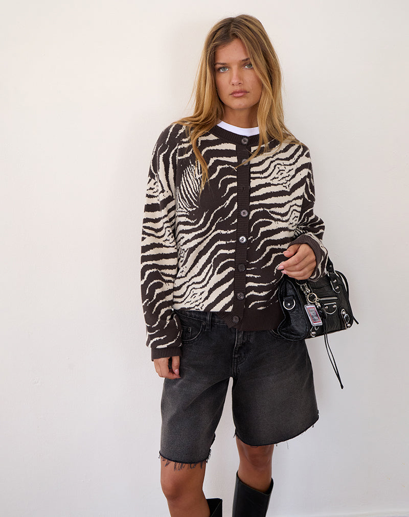 Afbeelding van Luceta gebreid vest in Wild Animal
