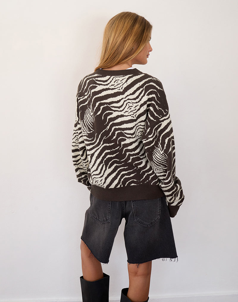 Afbeelding van Luceta gebreid vest in Wild Animal