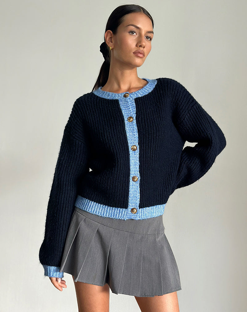 Afbeelding van Luciana Vest in Contrast Navy