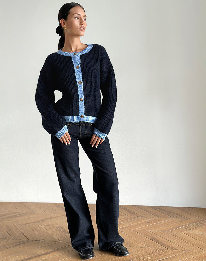 Afbeelding van Luciana Vest in Contrast Navy