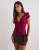 Afbeelding van Luel Wrap Skort in Micro Polka Bruin