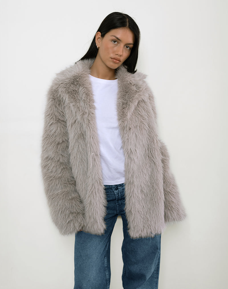 Afbeelding van Lupita Jacket in imitatiebont Taupe