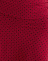Rood met zwarte micro-polka