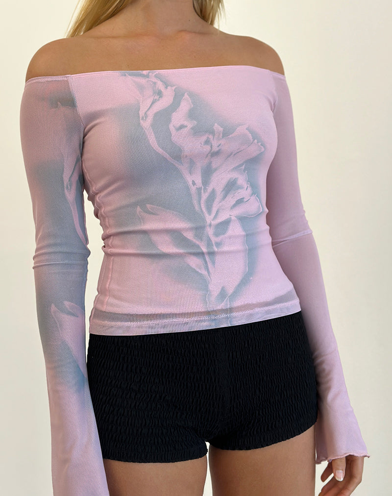 Afbeelding van Lutana Top in Lumen Mesh Perzik
