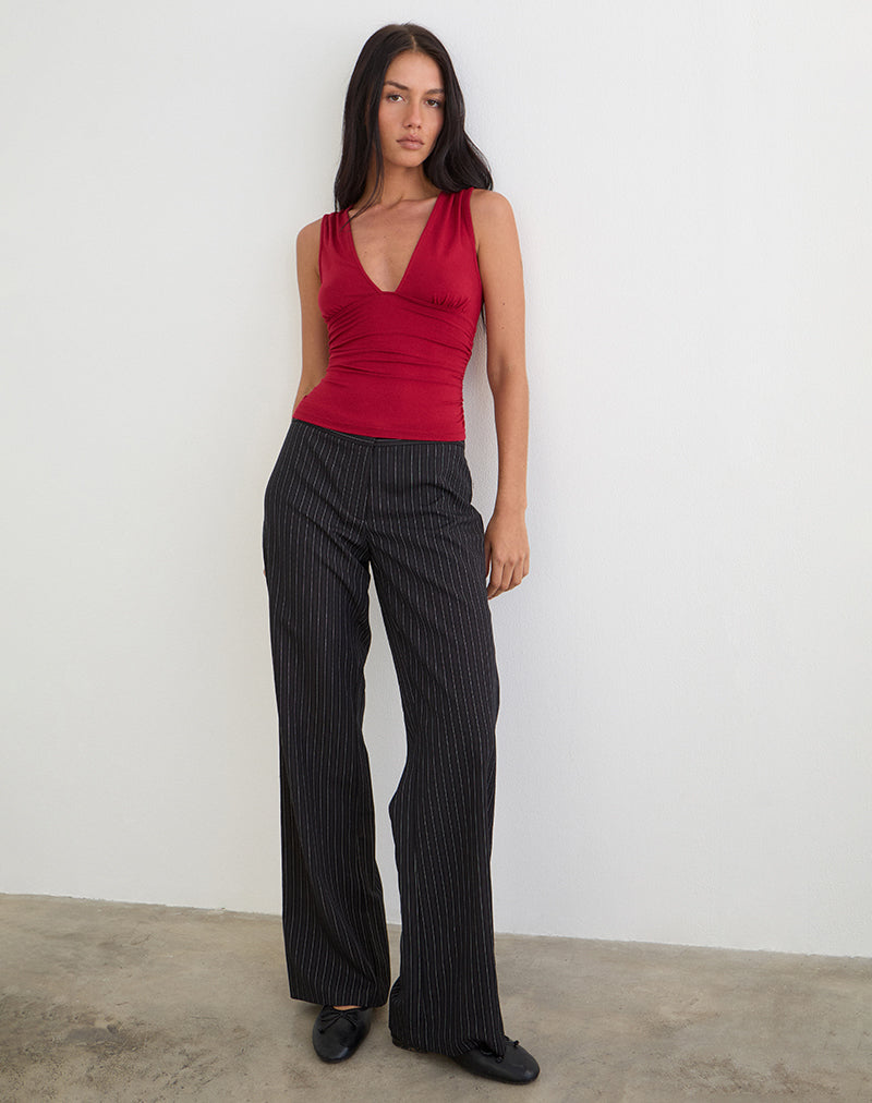 Afbeelding van Lycia Plunge Top in Adrenaline Red