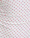 Wit met rode micro-polka