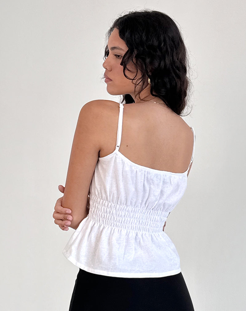 beeld van Lyncia Cami Top met Stropdas in Off White