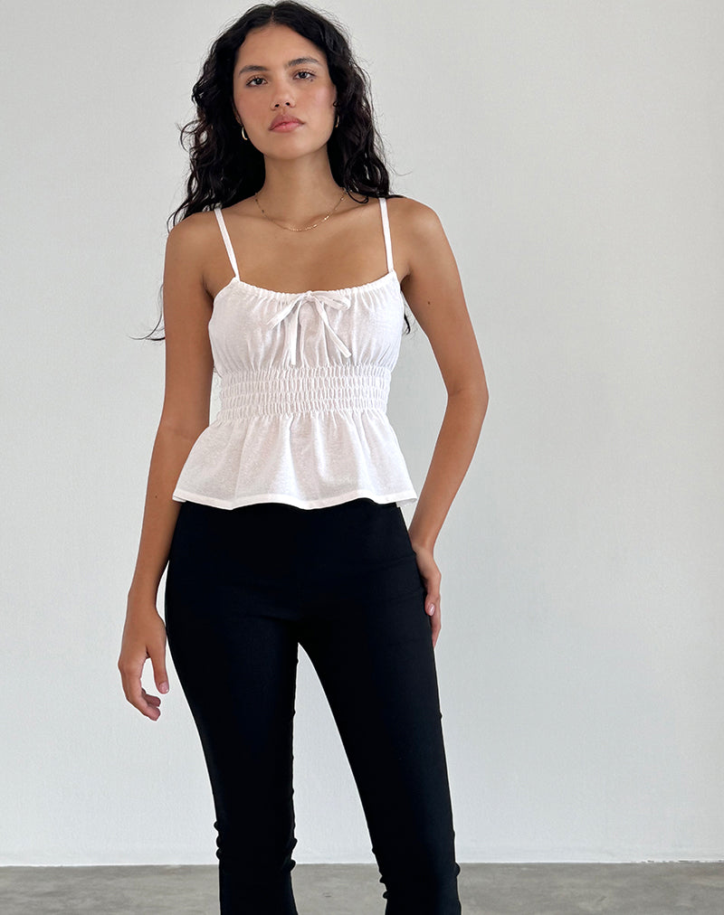 beeld van Lyncia Cami Top met Stropdas in Off White