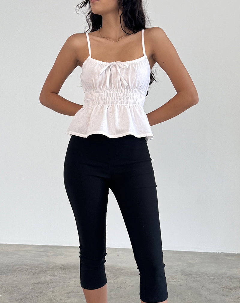 Lyncia Cami Top met Stropdas in Off White