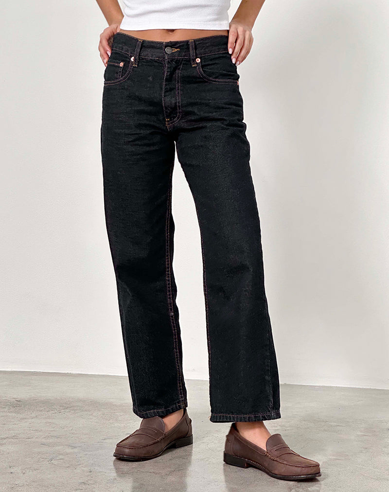 Afbeelding van Mid Rise Awkward Parallel Jeans in Indigo