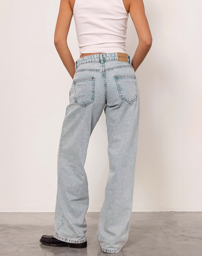 Afbeelding van Low Rise Parallel Jeans in 80s Light Blue Wash