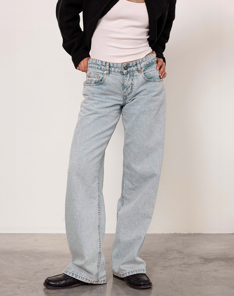 Afbeelding van Low Rise Parallel Jeans in 80s Light Blue Wash