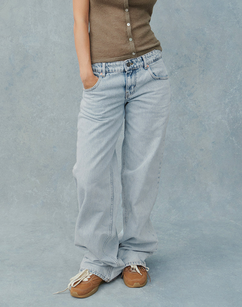 Afbeelding van Low Rise Parallel Jeans in 80s Light Blue Wash