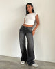Afbeelding van Low Rise Parallel Jeans in Grijs Used Bleach