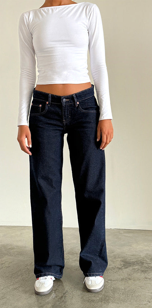 Afbeelding van Low Rise Parallel Jeans in Indigo