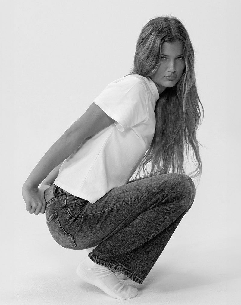 Afbeelding van Low Rise Parallel Jeans in Staalblauw