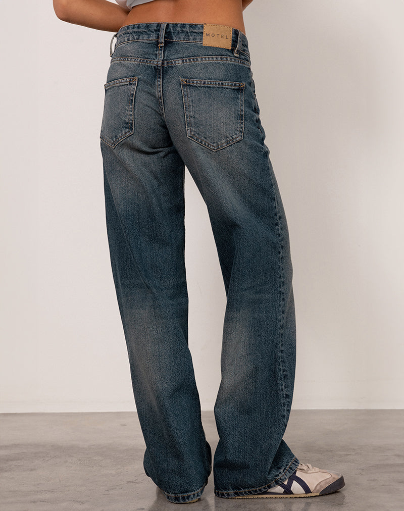 Afbeelding van Low Rise Parallel Jeans in Staalblauw