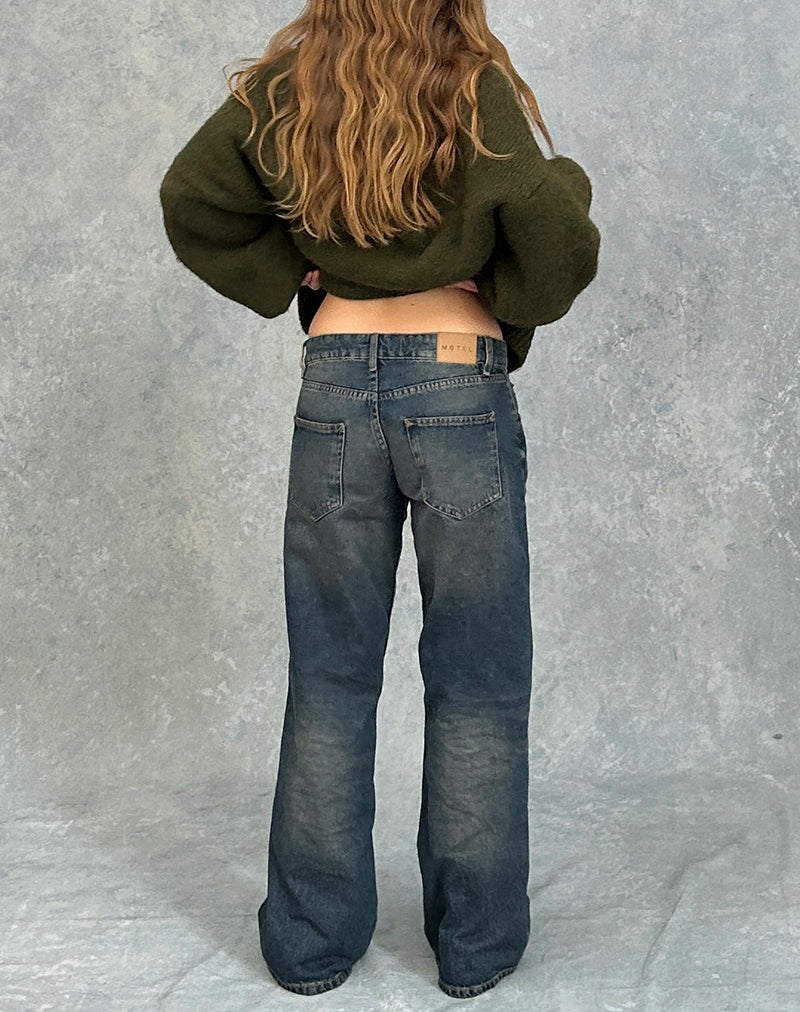 Afbeelding van Low Rise Parallel Jeans in Staalblauw