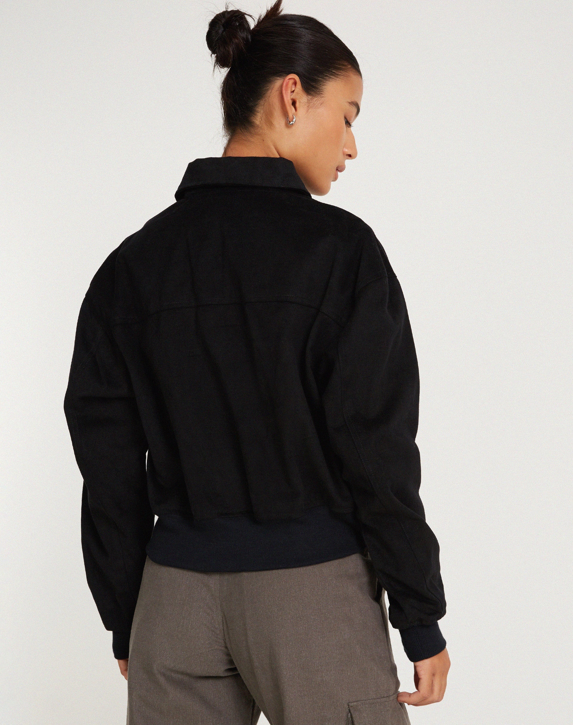 Afbeelding van MA2 Jas in Twill Suede Zwart