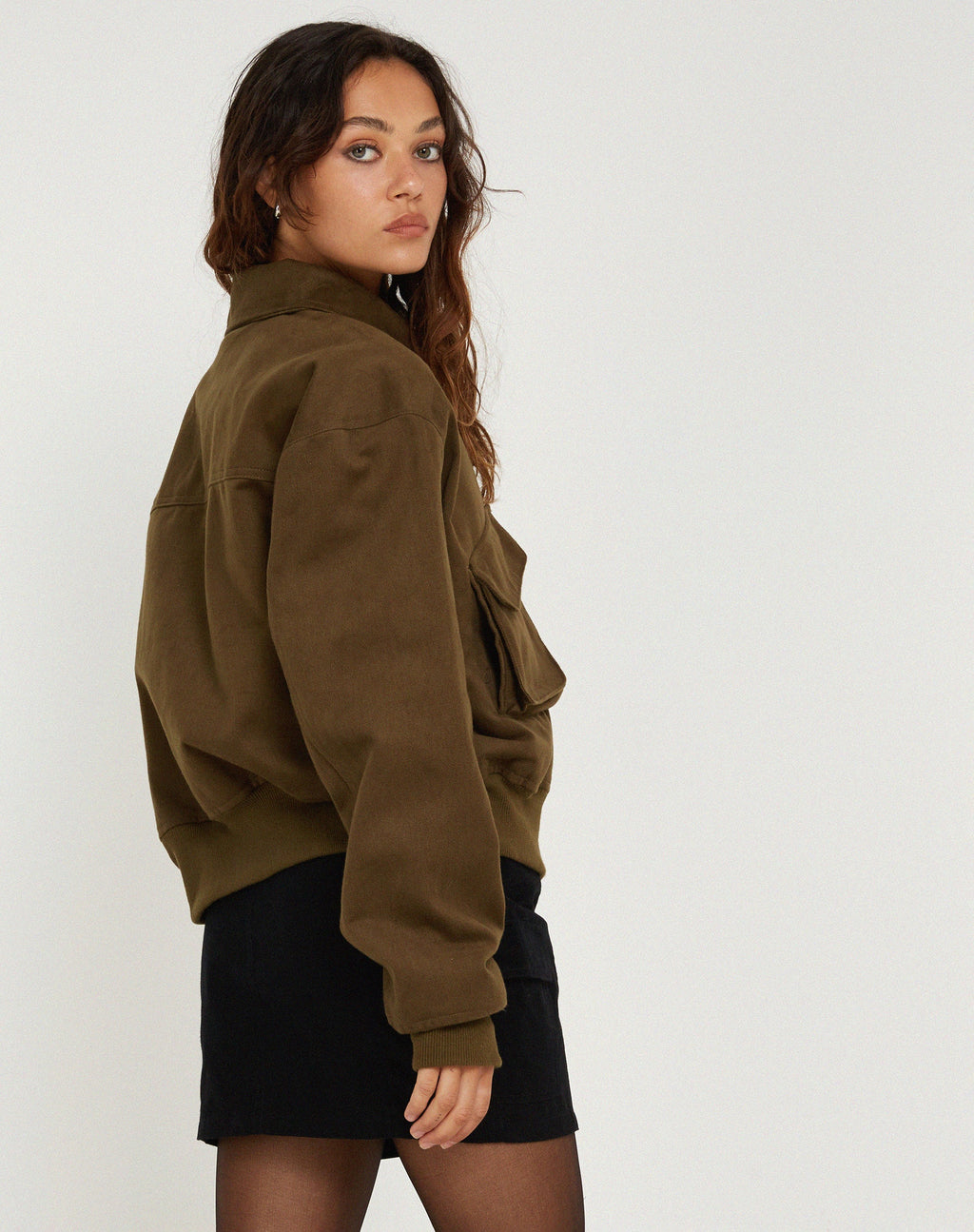 MA2 Jas in Twill Suede Khaki