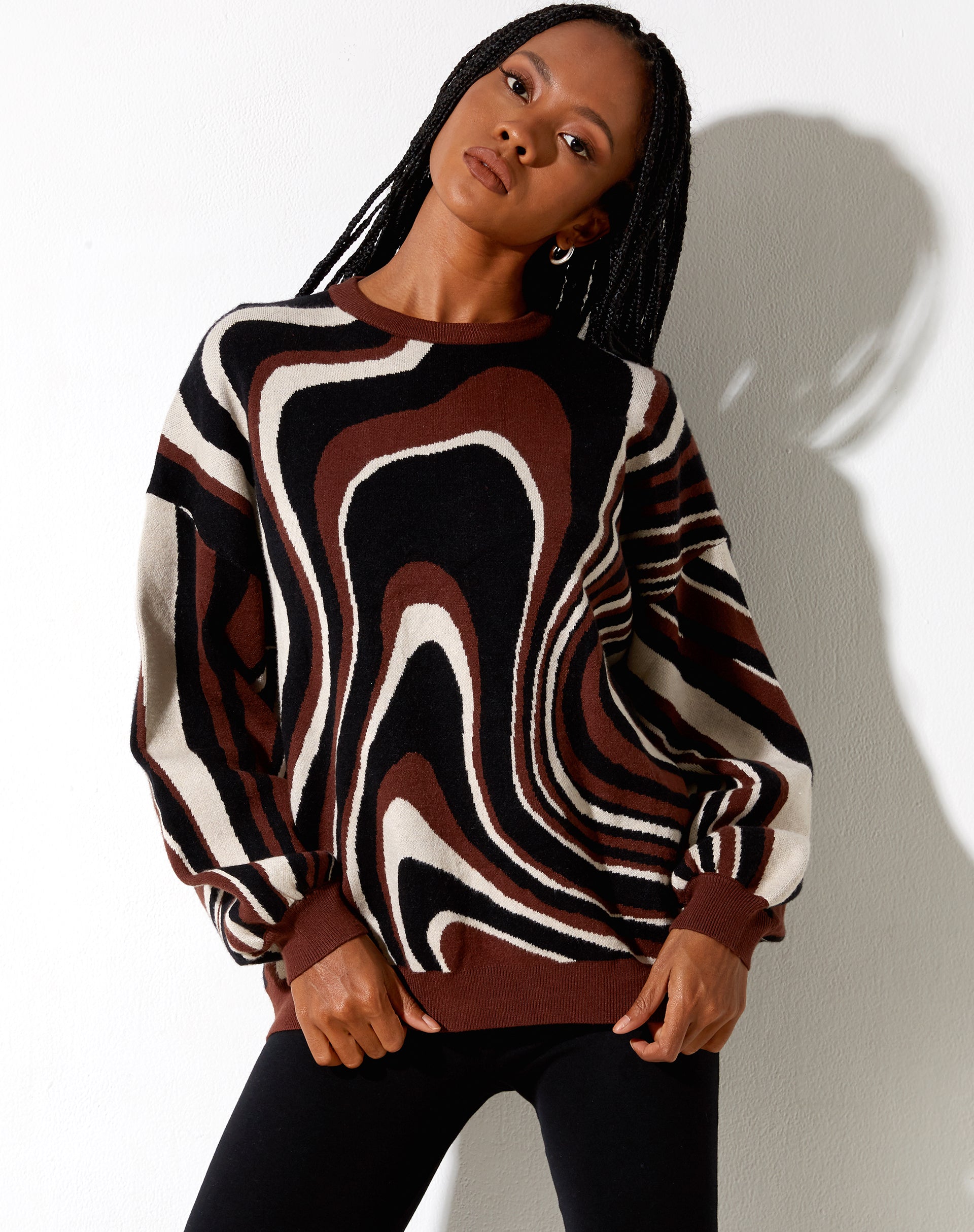 Afbeelding van Mably Trui in Mega Ripple Bruin