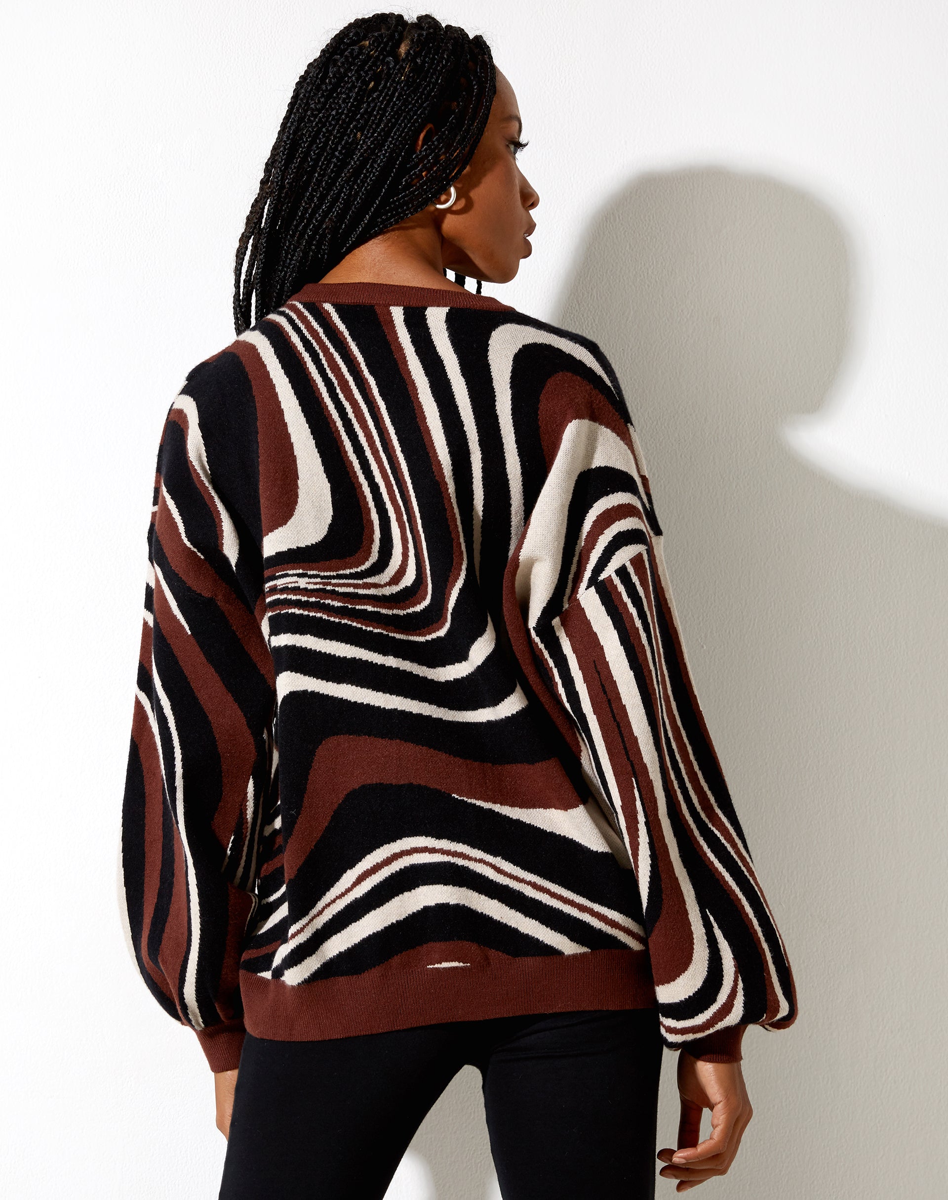 Afbeelding van Mably Trui in Mega Ripple Bruin