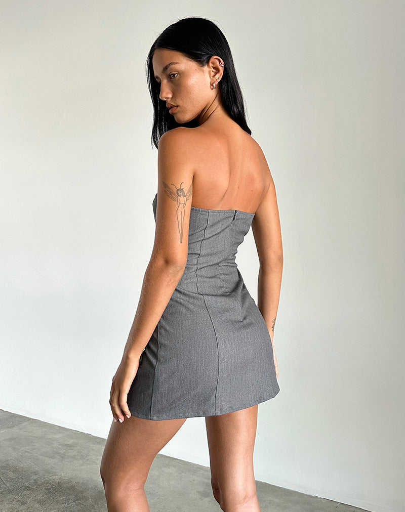 Afbeelding van Magaska Bandeau Mini Jurk in Getailleerd Houtskool